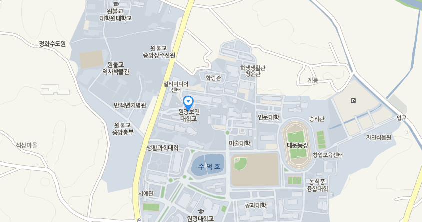 원광보건대학교 지도